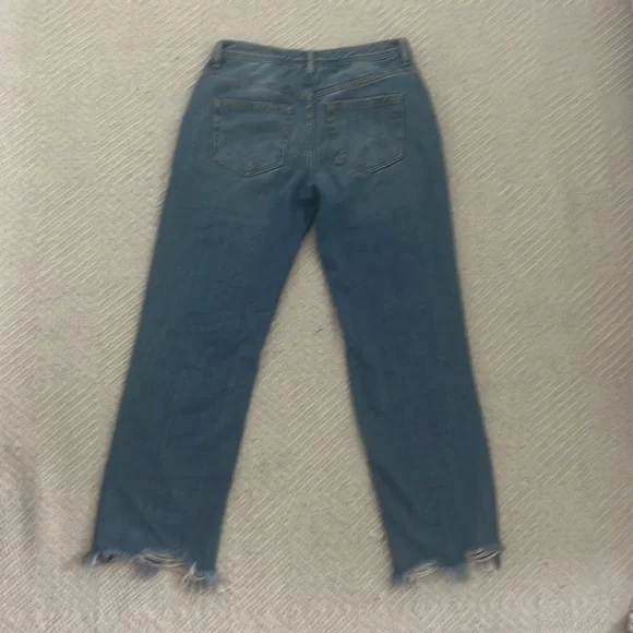 Free people Maggie straight leg mid rise distressed denim jeans size 25 - Picture 2 of 2